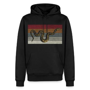 Schlange - Männer Premium Bio Hoodie - Schwarz - Vorne - Nico (187cm)