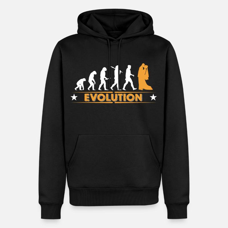 Mariage - evolution - Sweat à capuche Premium bio Homme - noir
