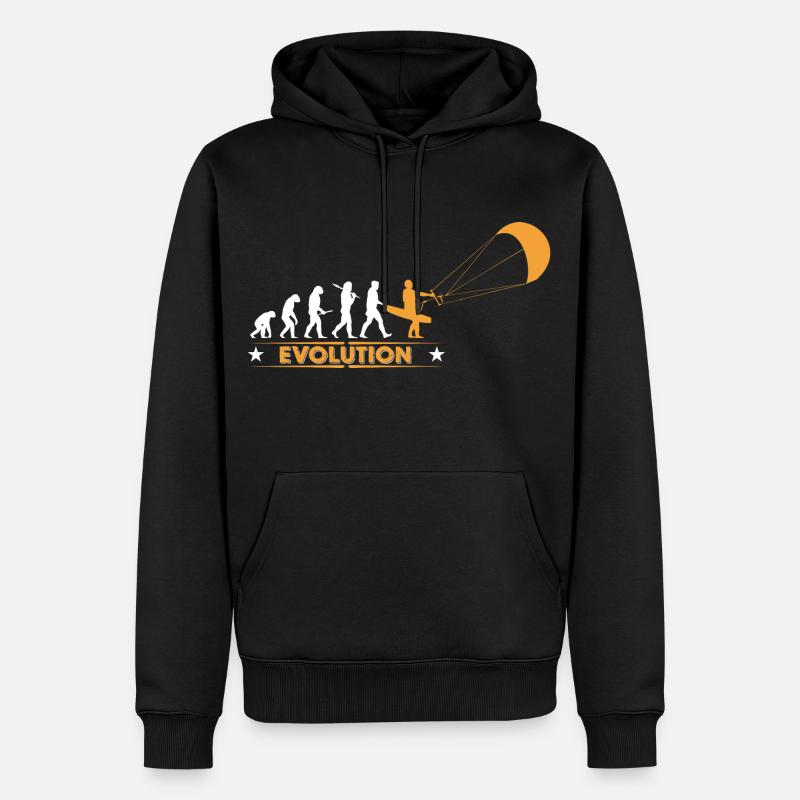 Kitesurf - evolution - Sweat à capuche Premium bio Homme - noir