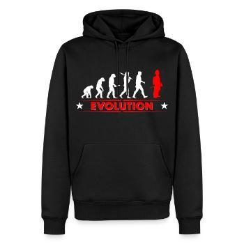 Feuerwehr Evolution - rot/weiss - Männer Premium Bio Hoodie - Schwarz - Vorne - Nico (187cm)