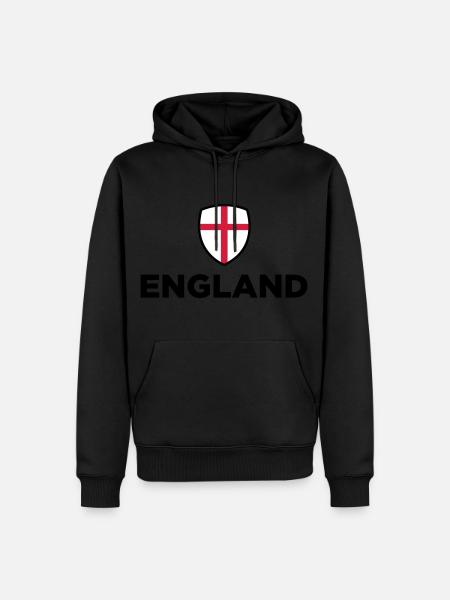Drapeau national de l Angleterre - Sweat à capuche Premium bio Homme - noir