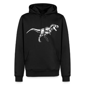 Dinosaur Dino Tyrannosaurus Rex primeval gift - Men’s Premium Organic Hoodie - black - Front - Nico (187cm)