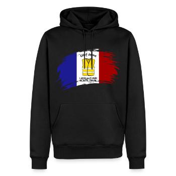 Gelbe Weste ... Frankreich - Männer Premium Bio Hoodie - Schwarz - Vorne - Nico (187cm)