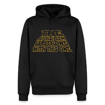 The Sarcasm is strong with this one - Sarkasmus - Sweat à capuche Premium bio Homme - noir - Devant - Nico (187cm)