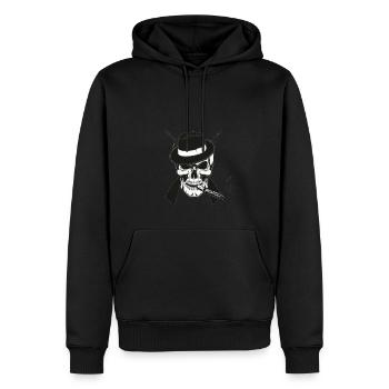Mafia skull - Men’s Premium Organic Hoodie - black - Front - Nico (187cm)