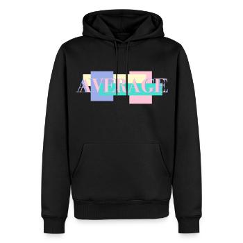 Rétro vapeur conception 90s vague avec impression « moyenne » - Sweat à capuche Premium bio Homme - noir - Devant - Nico (187cm)