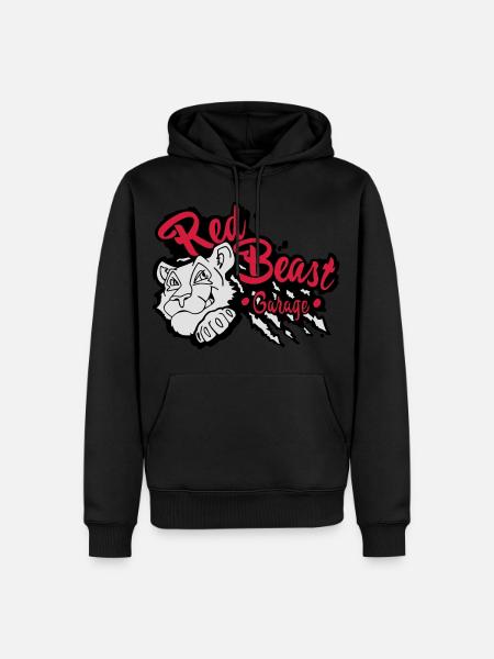 Red Beast Garage - Sweat à capuche Premium bio Homme - noir