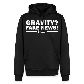 Gravity cadeau de planeur drôle - Sweat à capuche Premium bio Homme - noir - Devant - Nico (187cm)