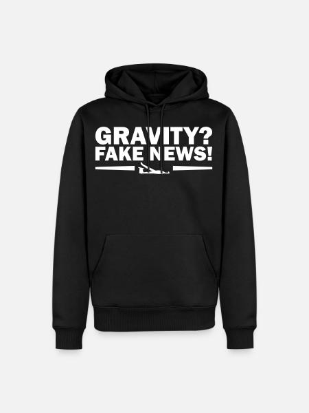 Gravity cadeau de planeur drôle - Sweat à capuche Premium bio Homme - noir