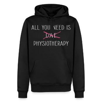 Physiotherapy Physio Physiotherapist - Men’s Premium Organic Hoodie - black - Front - Nico (187cm)