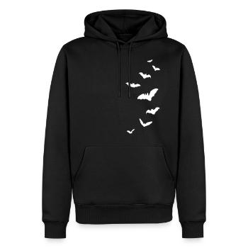chauve-souris, halloween, cauchemardesque, - Sweat à capuche Premium bio Homme - noir - Devant - Nico (187cm)