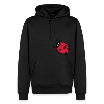 Coccinelle - Sweat à capuche Premium bio Homme - noir - Devant - Nico (187cm)