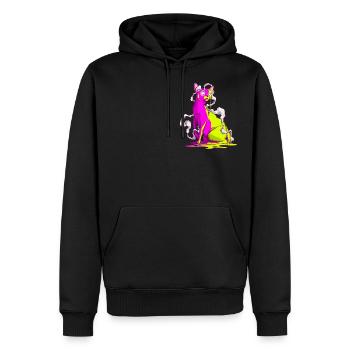 Smoky Kitty Cat Deluxe - Männer Premium Bio Hoodie - Schwarz - Vorne - Nico (187cm)