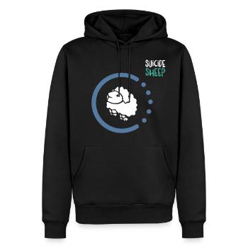 Mr Suicide Sheep - Sweat à capuche Premium bio Homme - noir - Devant - Nico (187cm)