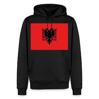 Flagge von Albanien - Männer Premium Bio Hoodie - Schwarz - Vorne - Nico (187cm)