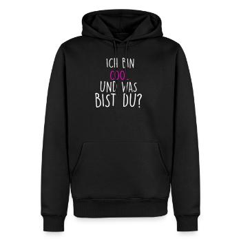Cool - I'm cool and what are you? - Men’s Premium Organic Hoodie - black - Front - Nico (187cm)