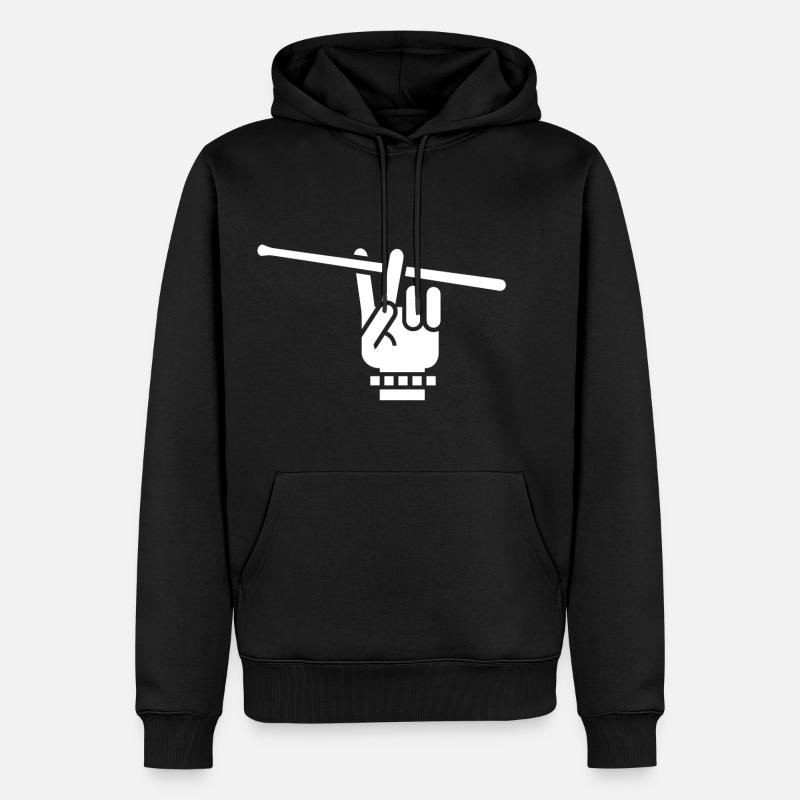 Batteur - Astuce - Sweat à capuche Premium bio Homme - noir