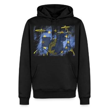 Drummer Europe - All European Drummers - Männer Premium Bio Hoodie - Schwarz - Vorne - Nico (187cm)