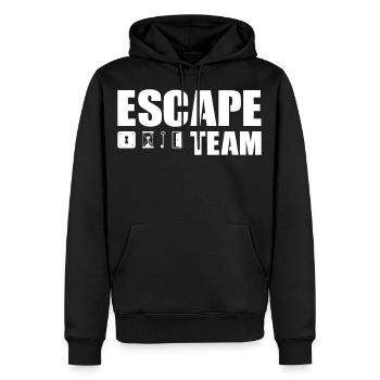 escape room 06 succès gagnant jeu de motivation - Sweat à capuche Premium bio Homme - noir - Devant - Nico (187cm)