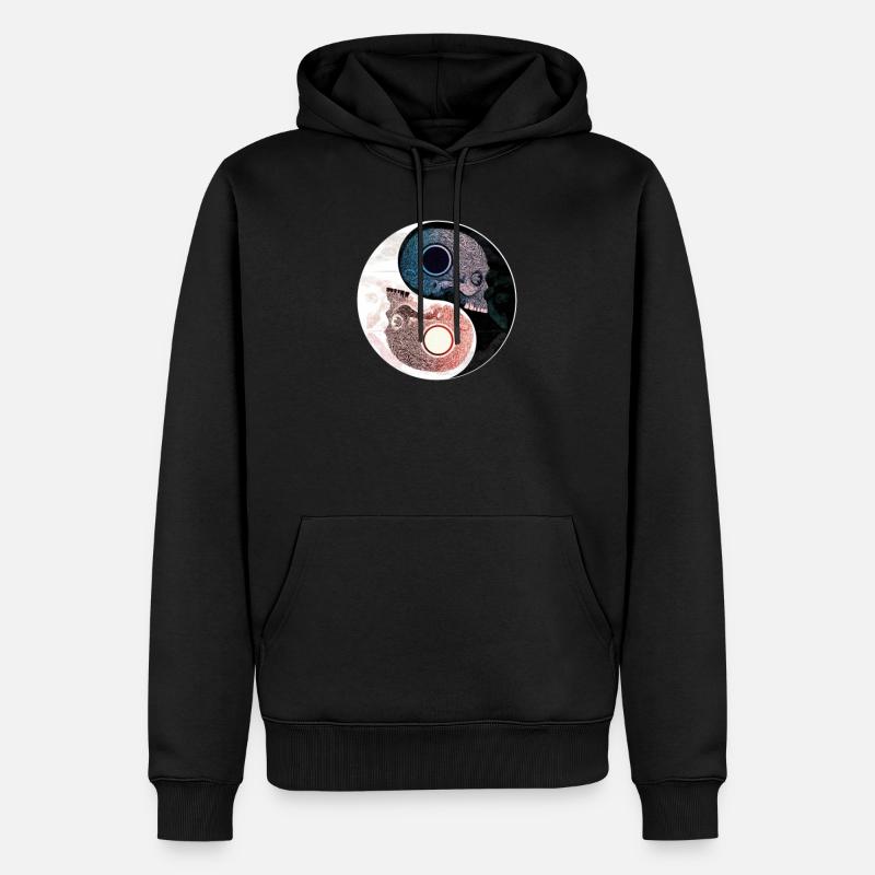 Ying Yang Karma - Men’s Premium Organic Hoodie - black