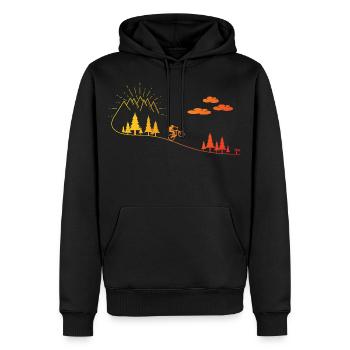 Vélo Vélo Vélo Vélo Vélo VTT Enfants - Sweat à capuche Premium bio Homme - noir - Devant - Nico (187cm)