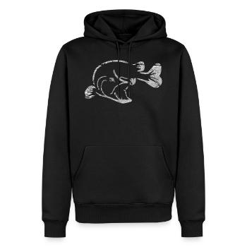 Hecht angeln - Männer Premium Bio Hoodie - Schwarz - Vorne - Nico (187cm)