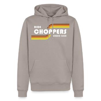 Ride Choppers - Sweat à capuche Premium bio Homme - taupe - Devant - Nico (187cm)