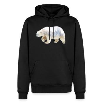 Polar Bear - Men’s Premium Organic Hoodie - black - Front - Nico (187cm)