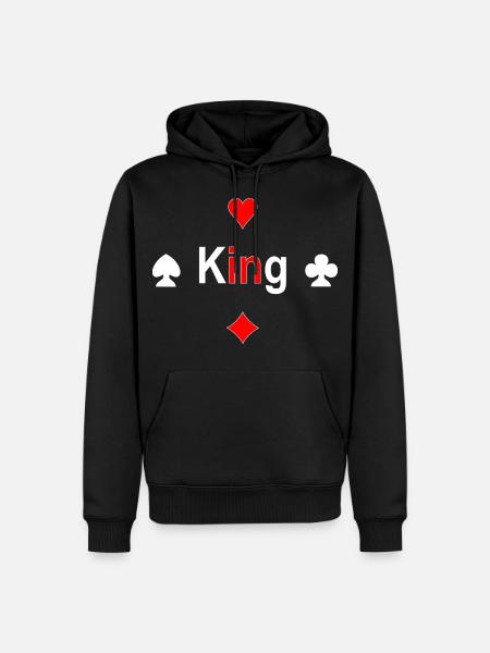 King - Men’s Premium Organic Hoodie - black