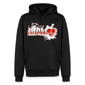 Liverpool Sport Fan Motive - Sweat à capuche Premium bio Homme - noir - Devant - Nico (187cm)