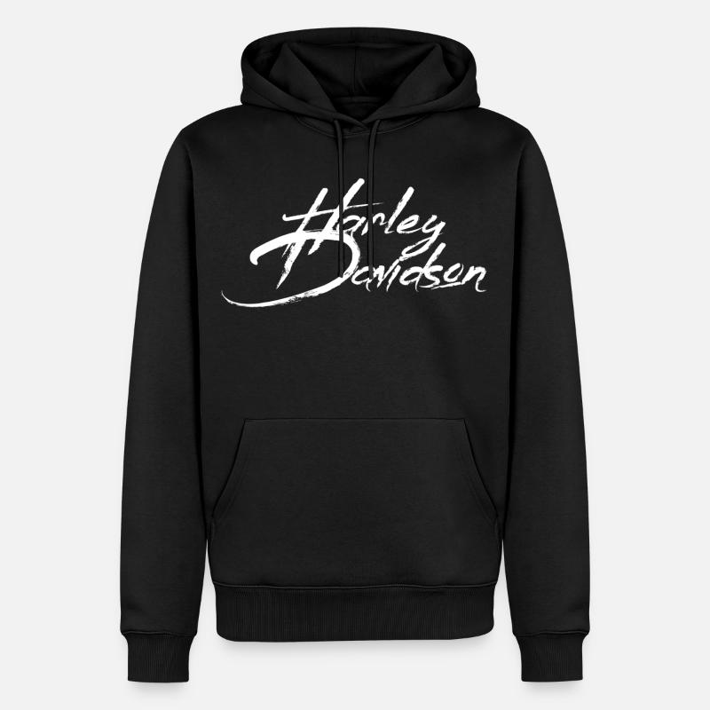 Biker - Männer Premium Bio Hoodie - Schwarz