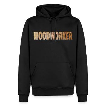 Tischler Schreiner Woodworker Holzarbeiter - Männer Premium Bio Hoodie - Schwarz - Vorne - Nico (187cm)