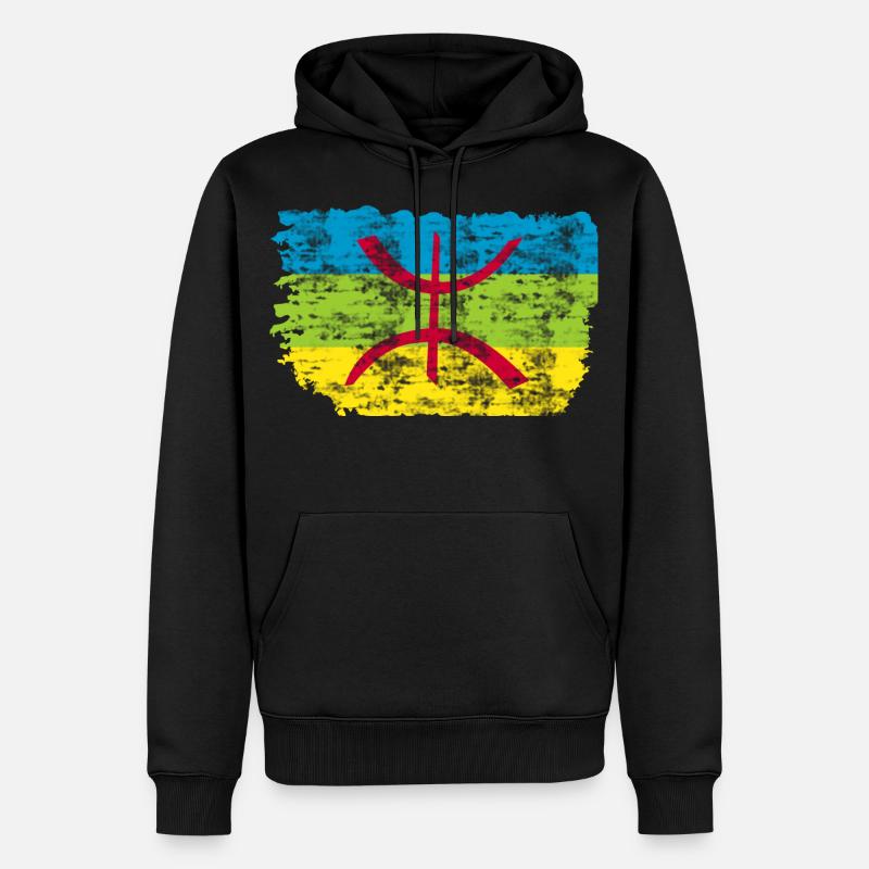 Drapeau Amazigh - Sweat à capuche Premium bio Homme - noir