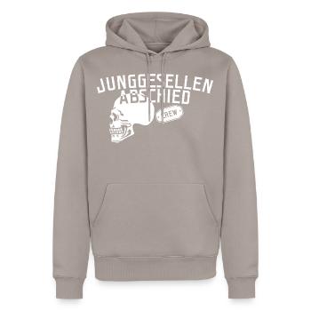 Junggesellenabschied - Männer Premium Bio Hoodie - Taupe - Vorne - Nico (187cm)