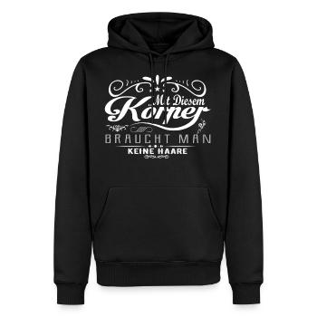 keine Haare, Glatze, Haarausfall Alt - Männer Premium Bio Hoodie - Schwarz - Vorne - Nico (187cm)