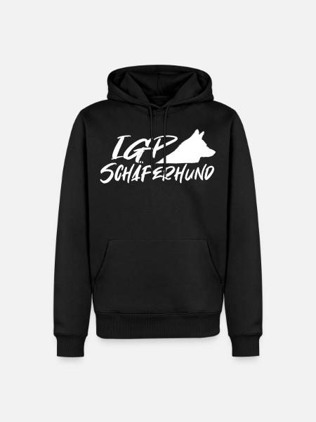 IGP German Shepherd White - Men’s Premium Organic Hoodie - black