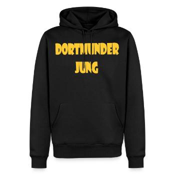 Dortmunder Jung - Männer Premium Bio Hoodie - Schwarz - Vorne - Nico (187cm)