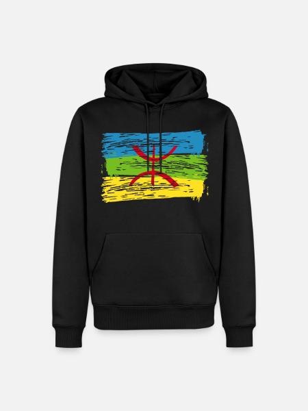 Amazigh Flagge - Männer Premium Bio Hoodie - Schwarz