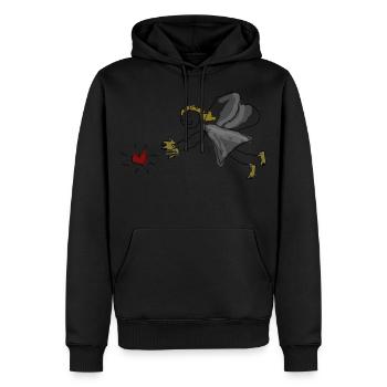 Christkind Weihnachten Engel Herz Flügel - Männer Premium Bio Hoodie - Schwarz - Vorne - Nico (187cm)