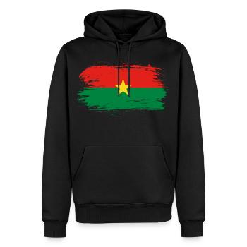 Drapeau du Burkina Faso drapeau - Sweat à capuche Premium bio Homme - noir - Devant - Nico (187cm)