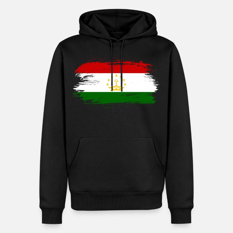 Drapeau du Tadjikistan drapeau - Sweat à capuche Premium bio Homme - noir