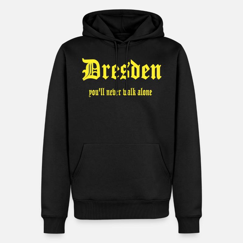 Dresden Design - Männer Premium Bio Hoodie - Schwarz