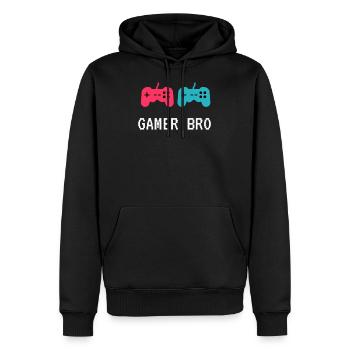 GAMER BRO - Sweat à capuche Premium bio Homme - noir - Devant - Nico (187cm)