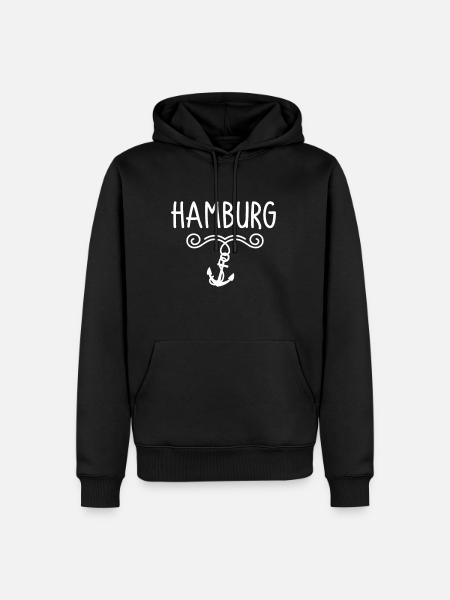 Hamburg - Men’s Premium Organic Hoodie - black