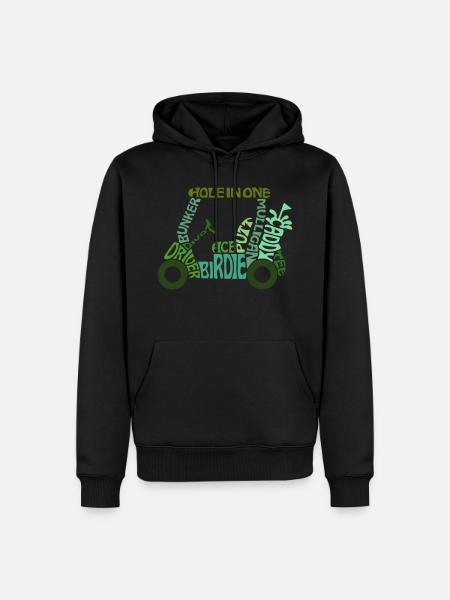 Golf Golf Golf-Begriffe - Männer Premium Bio Hoodie - Schwarz