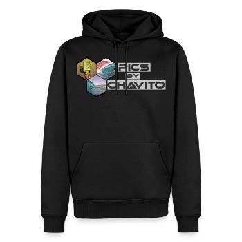 picsbychavito hexagonos - Männer Premium Bio Hoodie - Schwarz - Vorne - Nico (187cm)