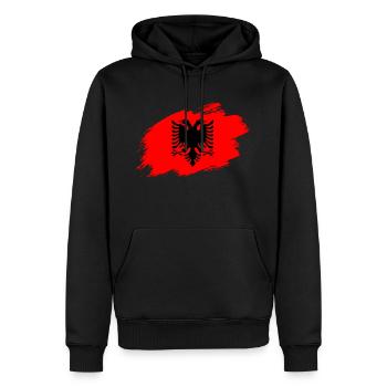 Albanien albanisch Flagge Fahne - Männer Premium Bio Hoodie - Schwarz - Vorne - Nico (187cm)