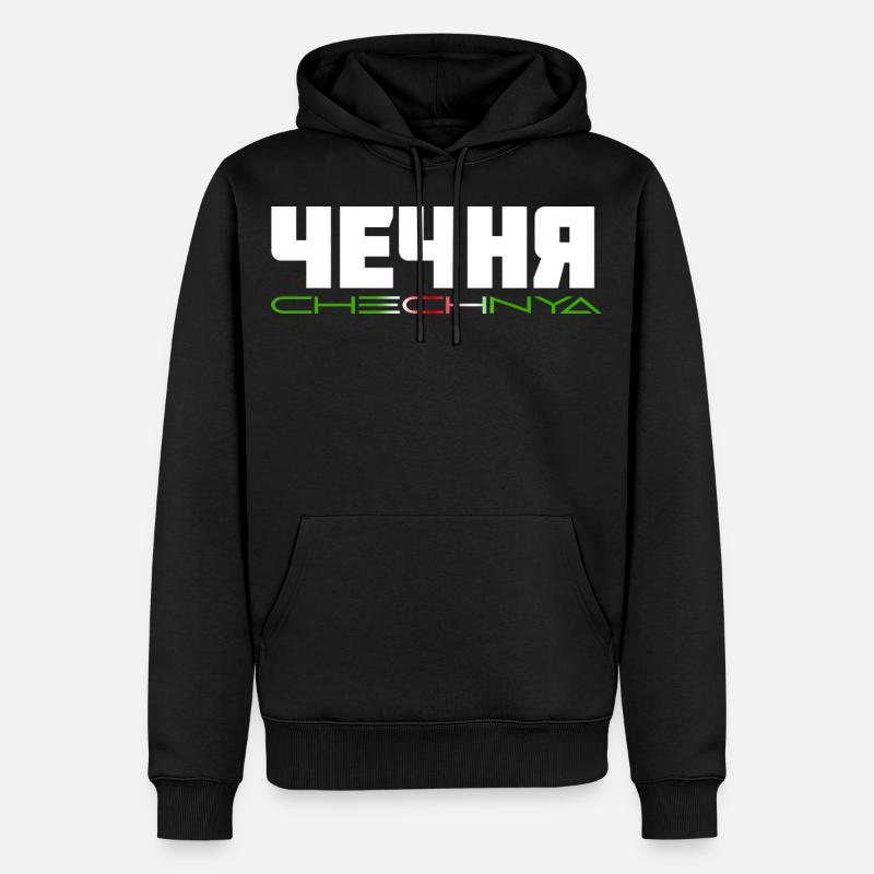 CHECHNYA Kyril - Männer Premium Bio Hoodie - Schwarz