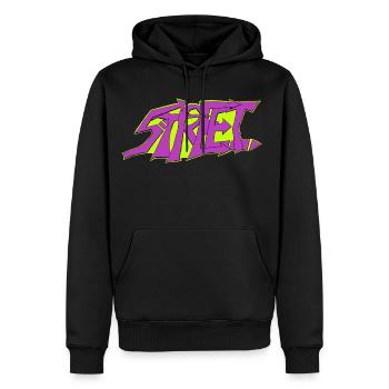 Street Graffiti - Männer Premium Bio Hoodie - Schwarz - Vorne - Nico (187cm)