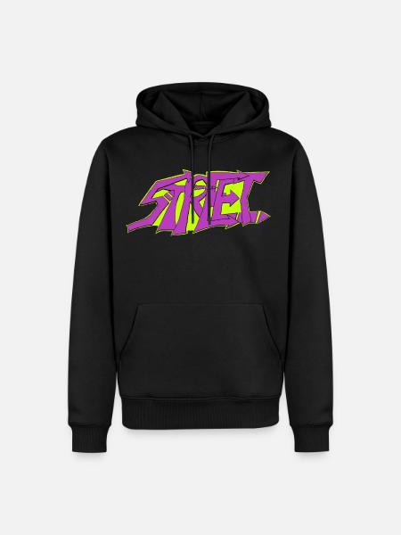 Street Graffiti - Männer Premium Bio Hoodie - Schwarz